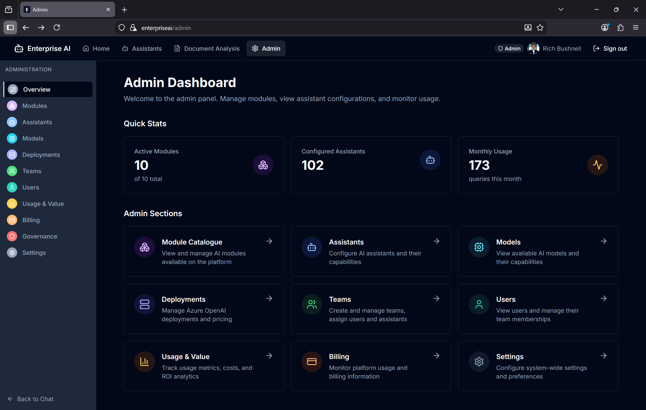 Admin Configuration screenshot