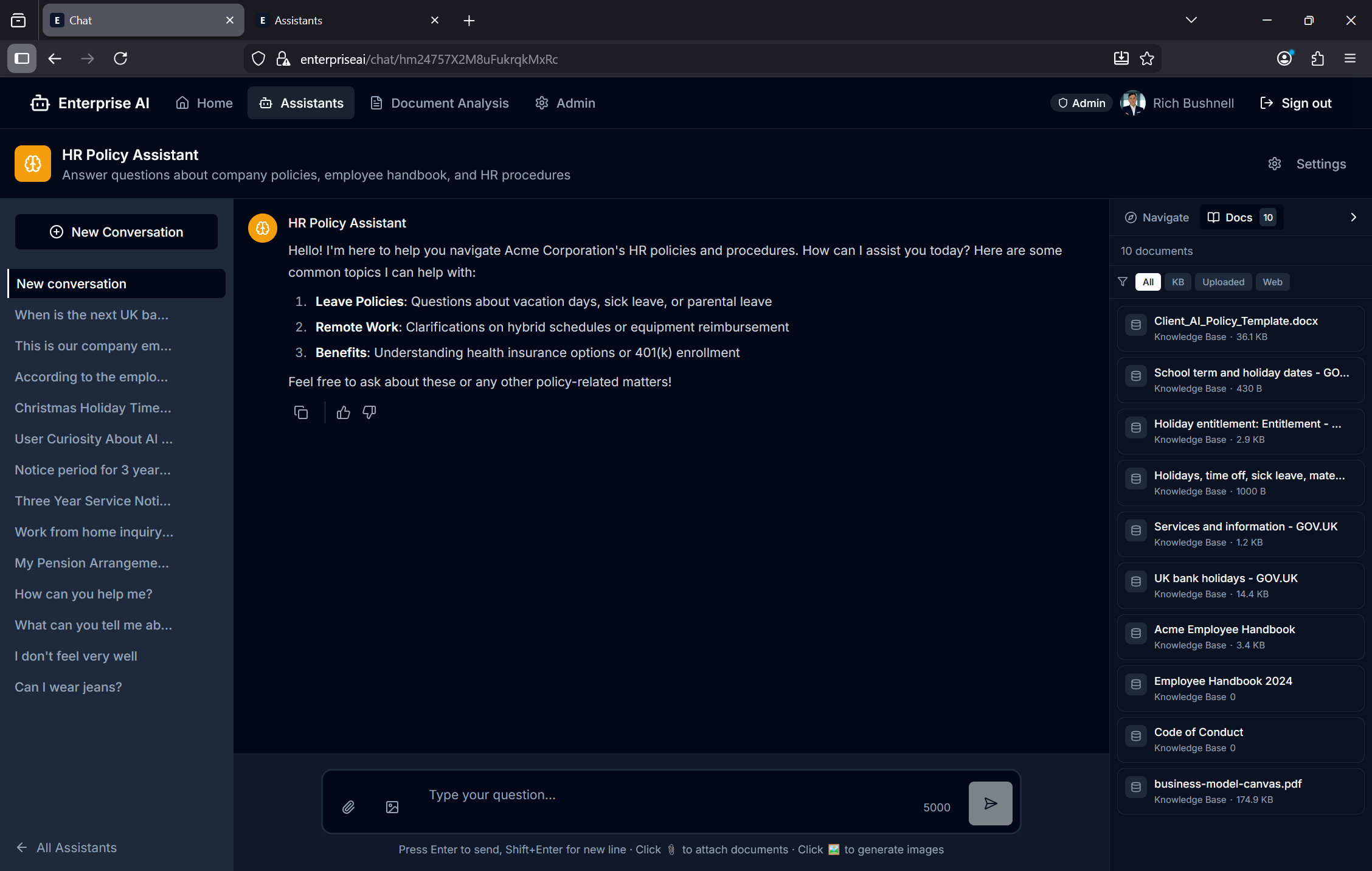 Document Chat screenshot