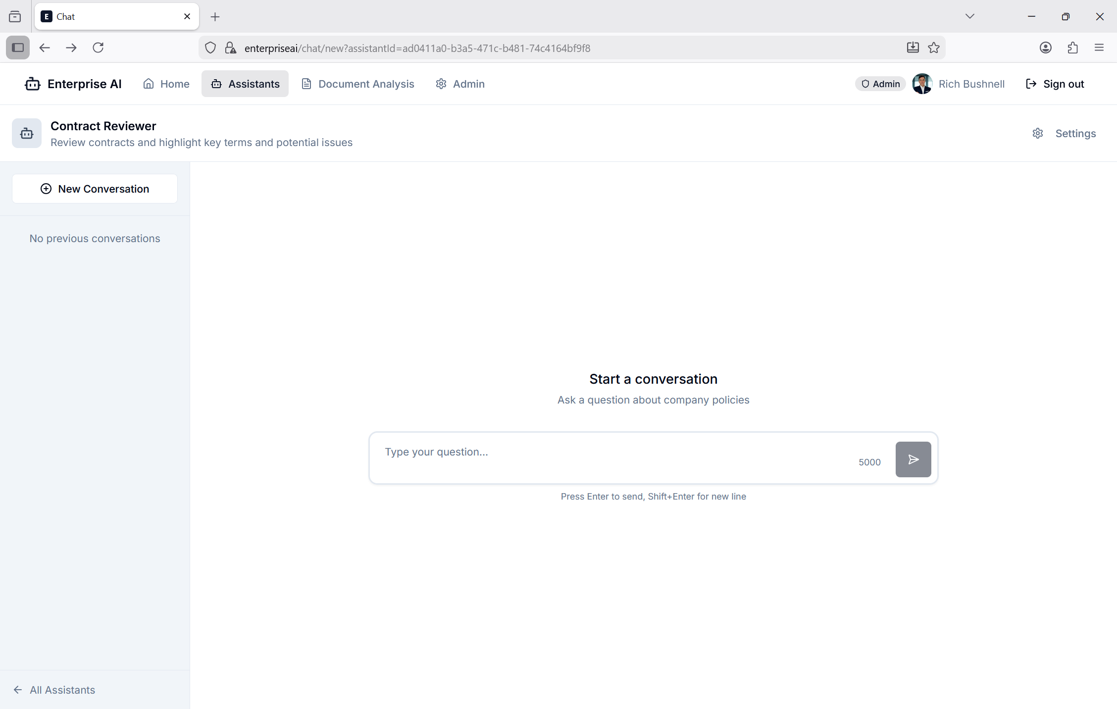 Document Chat screenshot
